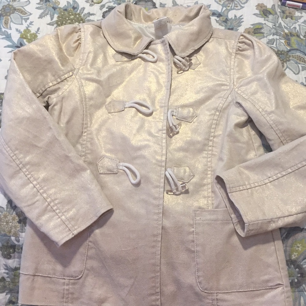 Girls champagne coat NWOT